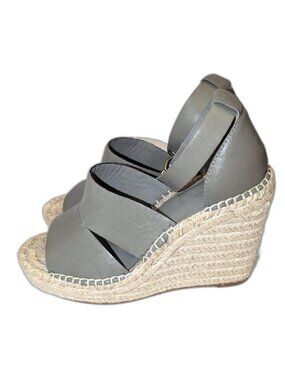 Treasure & Bond | Sannibel Platform Wedge Espadrille Style Sandal in Gray | 7